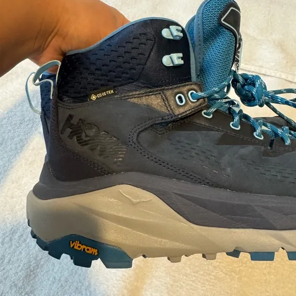 Hoka Goretex vibran Black and Blue Hiking Boots