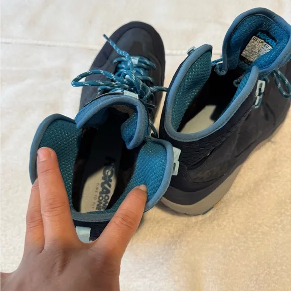 Hoka Goretex vibran Black and Blue Hiking Boots