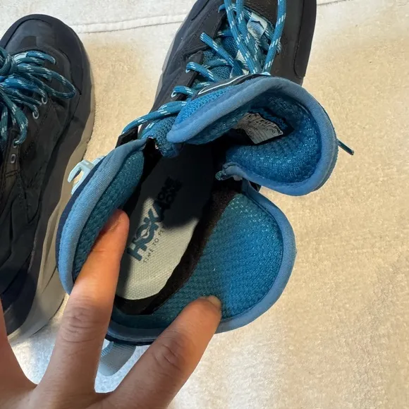 Hoka Goretex vibran Black and Blue Hiking Boots