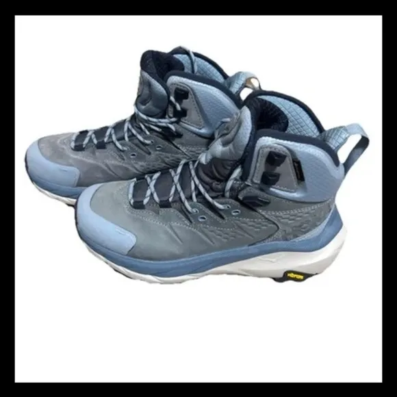 HOKA Gray and Blue Hiking Boots size 7B