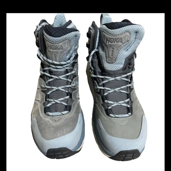 HOKA Gray and Blue Hiking Boots size 7B