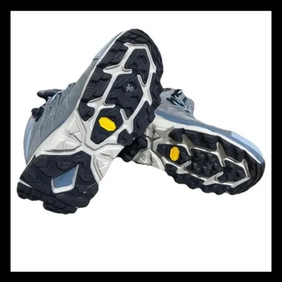 HOKA Gray and Blue Hiking Boots size 7B
