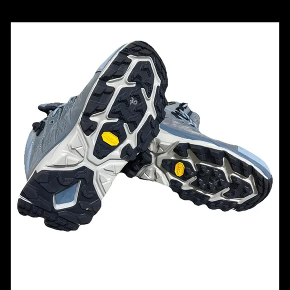 HOKA Gray and Blue Hiking Boots size 7B
