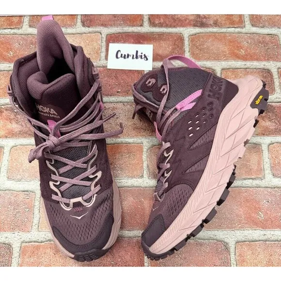 Hoka One One Anacapa Breeze Mid Hiking Boots Women's 7.5 B Amethyst 1134506-RPMV