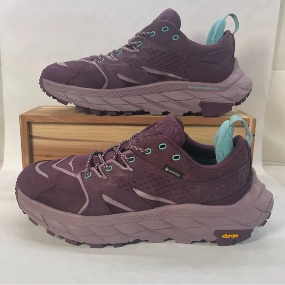 HOKA One One Anacapa Low GTX Running Shoes Grape Wine FT1022G Women’s Size 8.5