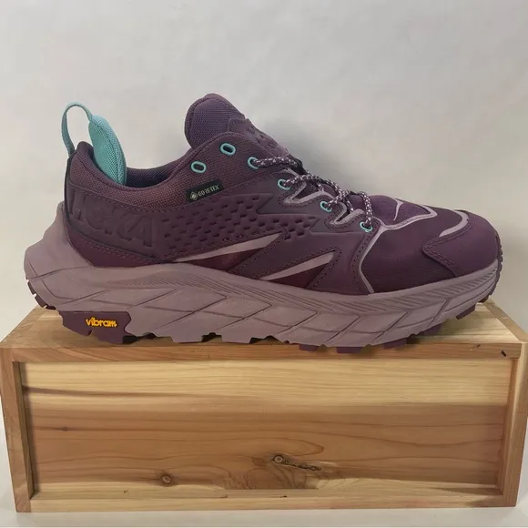 HOKA One One Anacapa Low GTX Running Shoes Grape Wine FT1022G Women’s Size 8.5
