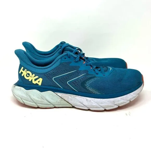Hoka One One Arahi 5 men’s Running Shoes Size 11B Mosaic Blue Luminary Green