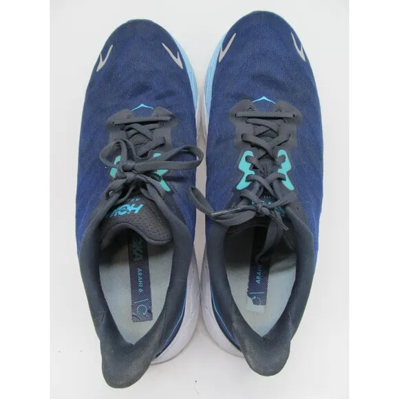 HOKA ONE ONE Arahi 6 Mens Blue Running Shoes Size US 11.5 D EUR 46 VGC