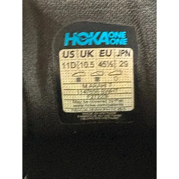 Hoka One One Arahi 7 Men’s 7 Black Running Shoes Size 11 EU 45.5 NWOB