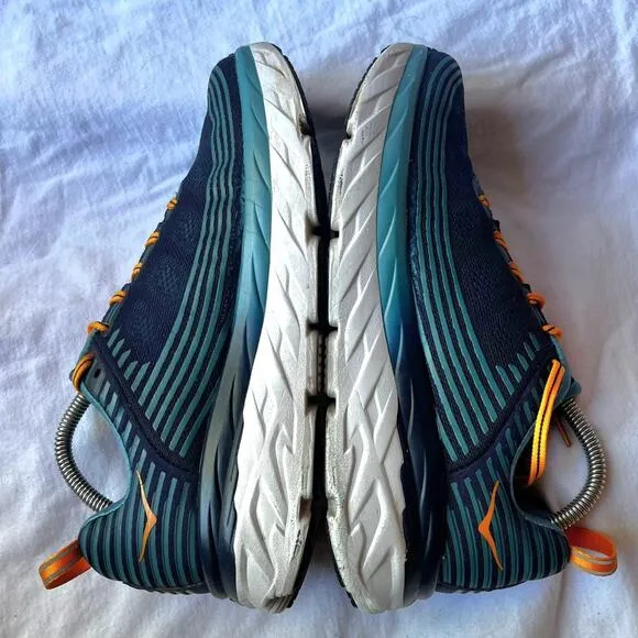Hoka One One Bondi 6 Men's Running Shoes Black Iris Storm Blue Men's Size 8.5