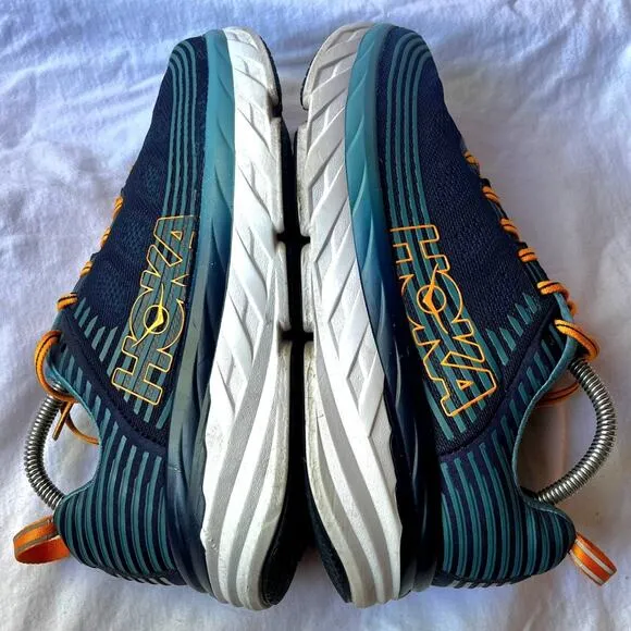 Hoka One One Bondi 6 Men's Running Shoes Black Iris Storm Blue Men's Size 8.5