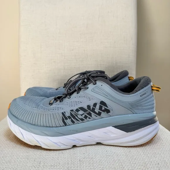 Hoka One One Bondi 7 Blue Athletic Running Shoes 1110518 BMMO Men’s Size 10