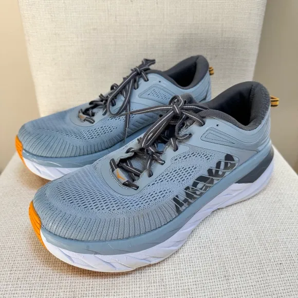 Hoka One One Bondi 7 Blue Athletic Running Shoes 1110518 BMMO Men’s Size 10