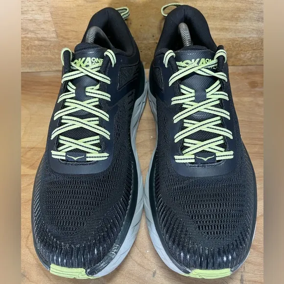 Hoka One One Bondi 7 CUSHIONED Mens Size 10.5 Running Shoes Sneakers Black
