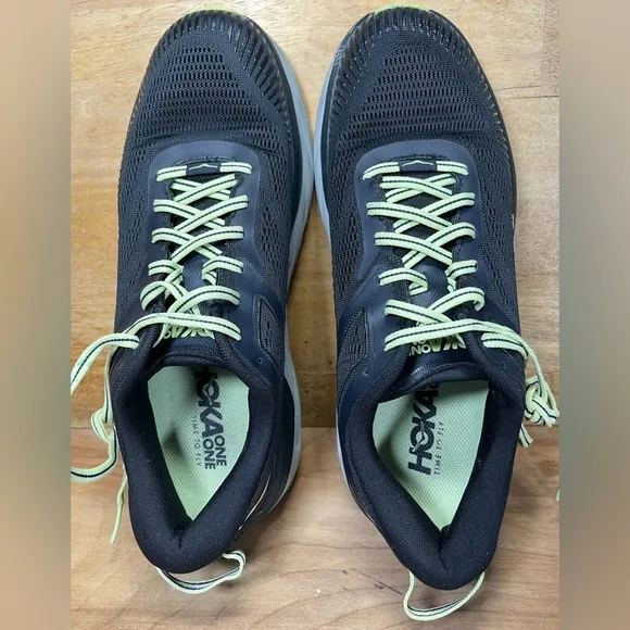 Hoka One One Bondi 7 CUSHIONED Mens Size 10.5 Running Shoes Sneakers Black