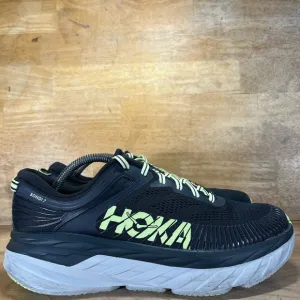 Hoka One One Bondi 7 CUSHIONED Mens Size 10.5 Running Shoes Sneakers Black