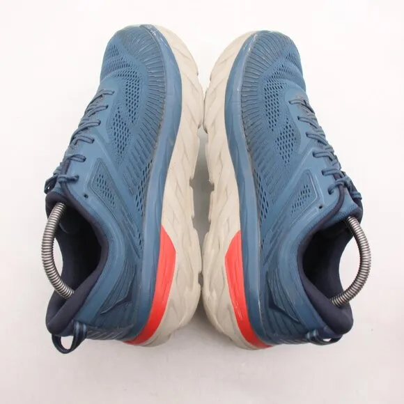 Hoka One One Bondi 7 Men's Size 9.5 Blue Running Shoes Sneakers  1110518 RTOS