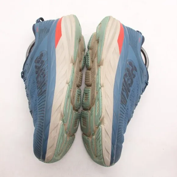 Hoka One One Bondi 7 Men's Size 9.5 Blue Running Shoes Sneakers  1110518 RTOS