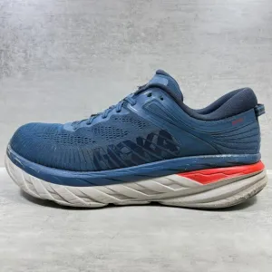 Hoka One One Bondi 7 Running Shoes - Men's Size 12 EE Wide - Blue