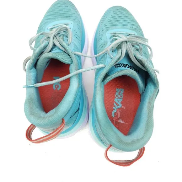 HOKA ONE ONE Bondi 7 Women's Size 9 Running Shoes Aquarelle / Eggshell Blue