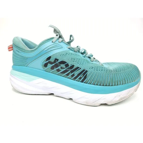 HOKA ONE ONE Bondi 7 Women's Size 9 Running Shoes Aquarelle / Eggshell Blue
