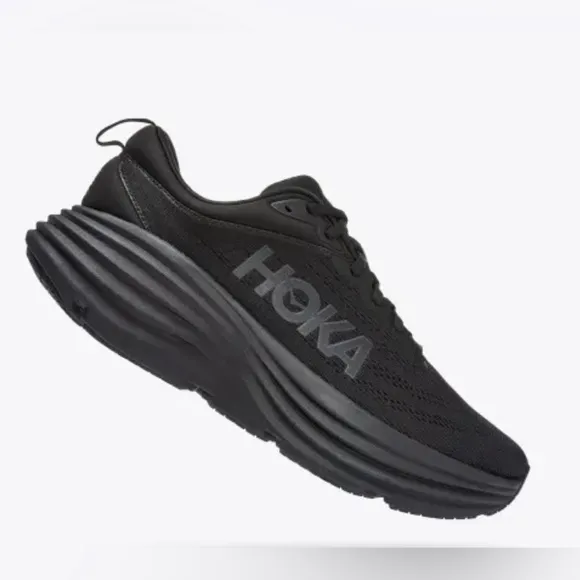 Hoka One One Bondi 8 Black Running Shoes women’s size 11