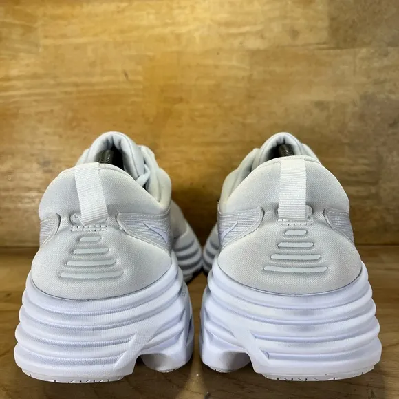 Hoka One One Bondi 8 REFLECTIVE Mens Size 12 Running Shoes Sneakers White