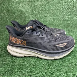 Hoka One One Clifton 9 Black White Running Shoes Women Size 8.5