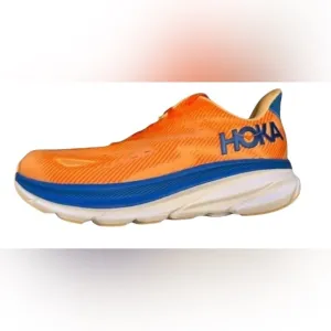 Hoka One One Clifton 9 Men's Wide Running Shoes Orange Size 8.5 Wide