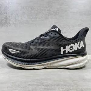Hoka One One Clifton 9 Running Shoes - Men's Size 12.5 - Black  This item is pre