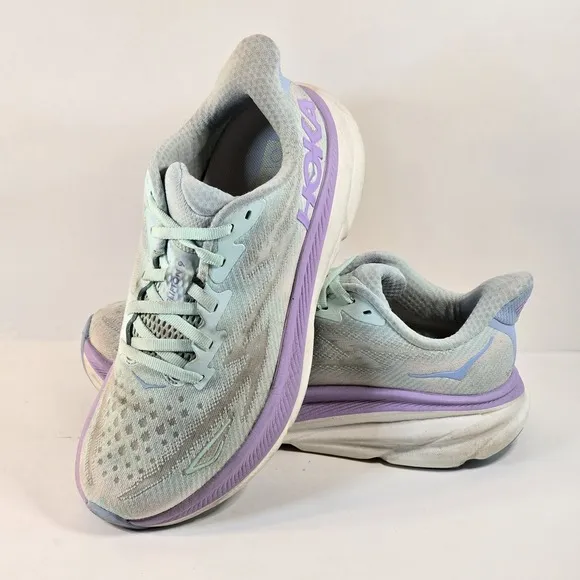 Hoka One One Clifton 9 Womens Size 7 B Running Shoes Sneakers 1127896 SOLM