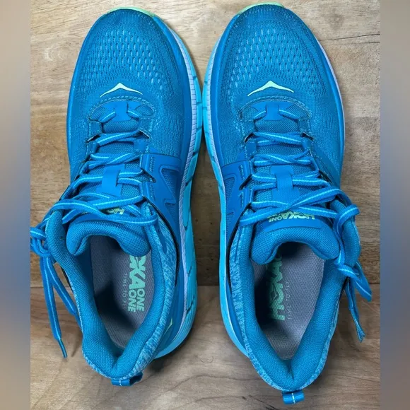 Hoka One One Gaviota 2 Womens Size 9.5 Running Shoes Sneakers Teal Blue 1099630