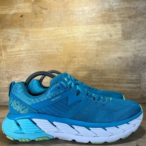 Hoka One One Gaviota 2 Womens Size 9.5 Running Shoes Sneakers Teal Blue 1099630
