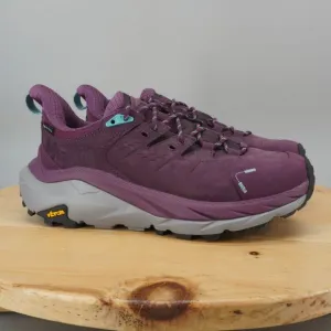 Hoka One One Kaha 2 GTX Low Womens Size 8 Shoes Grape Wine Hiking Trail NEW
