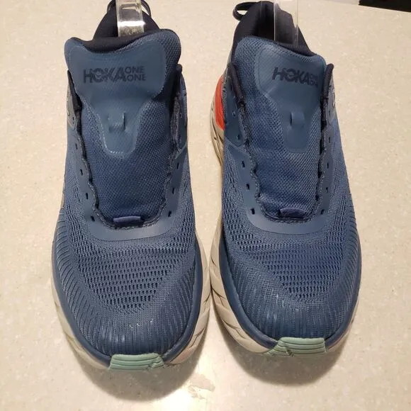 Hoka One One Mens Bondi 7 Blue Running Shoes Sneakers Size 9.5