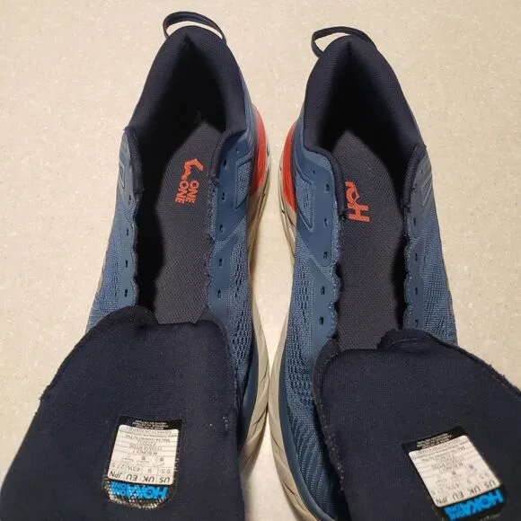 Hoka One One Mens Bondi 7 Blue Running Shoes Sneakers Size 9.5