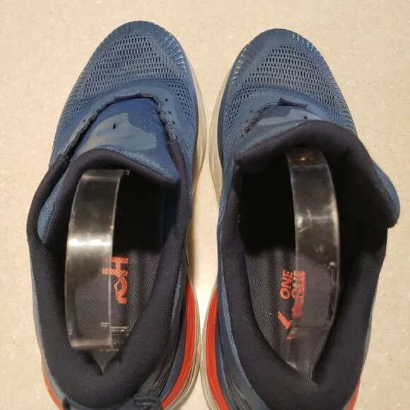 Hoka One One Mens Bondi 7 Blue Running Shoes Sneakers Size 9.5