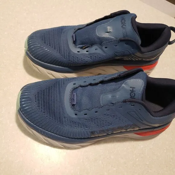 Hoka One One Mens Bondi 7 Blue Running Shoes Sneakers Size 9.5