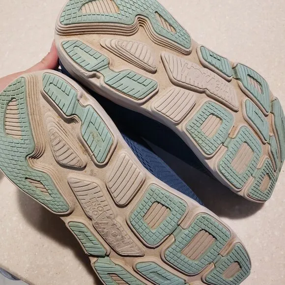Hoka One One Mens Bondi 7 Blue Running Shoes Sneakers Size 9.5