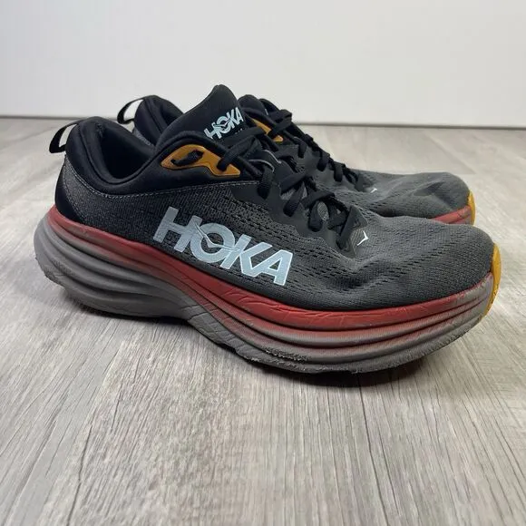 Hoka One One Men's Bondi 8 1123202 ACTL Gray Running Shoes Sneakers Size 10 D H