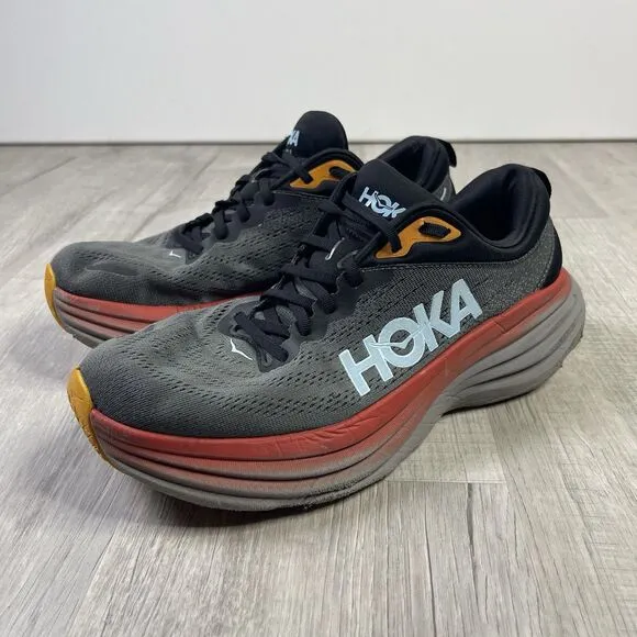 Hoka One One Men's Bondi 8 1123202 ACTL Gray Running Shoes Sneakers Size 10 D H