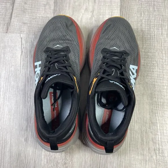 Hoka One One Men's Bondi 8 1123202 ACTL Gray Running Shoes Sneakers Size 10 D H