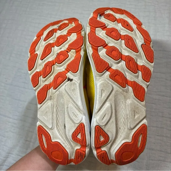 Hoka One One Mens Clifton 9 Yellow Running Shoes Sneakers Size 11 D