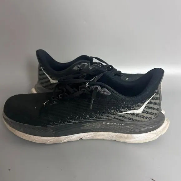 Hoka One One Mens Size 11.5D Mach 5 1127893 BCSTL Black Running Shoes Sneakers