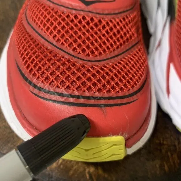 Hoka One One Napali 1091609 RRBC Mens Size 9.5 Running Shoes Sneakers Red Yellow