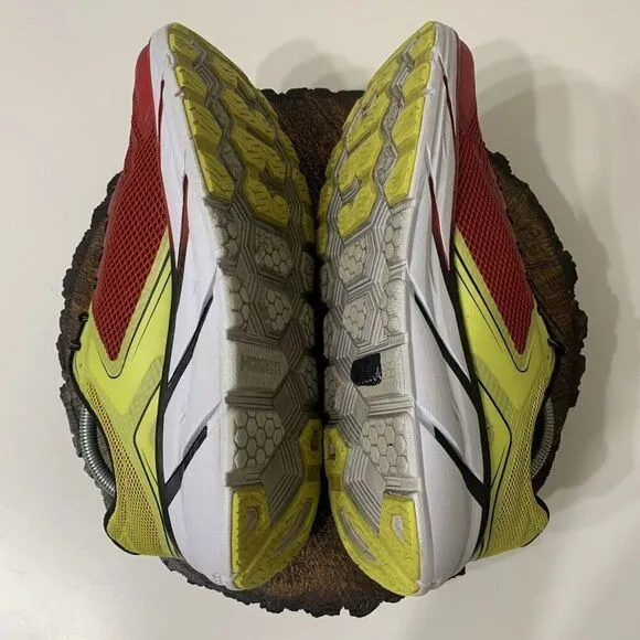 Hoka One One Napali 1091609 RRBC Mens Size 9.5 Running Shoes Sneakers Red Yellow