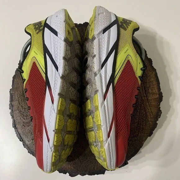 Hoka One One Napali 1091609 RRBC Mens Size 9.5 Running Shoes Sneakers Red Yellow