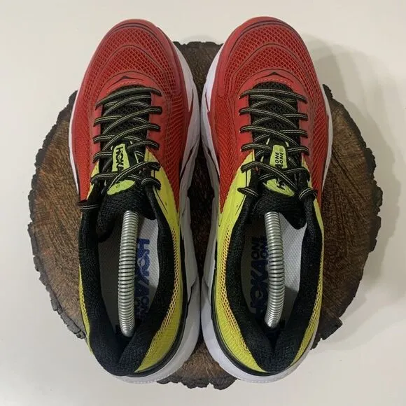 Hoka One One Napali 1091609 RRBC Mens Size 9.5 Running Shoes Sneakers Red Yellow