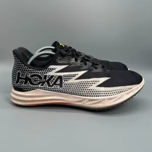 Hoka One One U Crescendo MD Men's 12 Black White Low Top Athletic Running Spikes