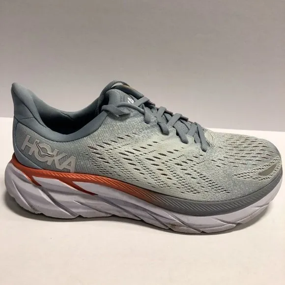 Hoka One One Women’s Clifton 8, Blue Running Shoes, Size 9 Wide